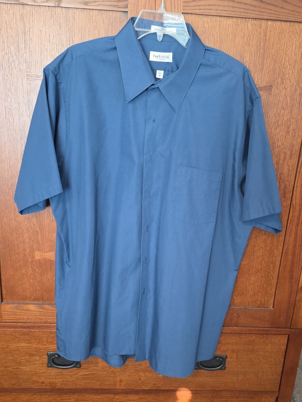 Men's Short-Sleeve Button-Up Shirt - Blue